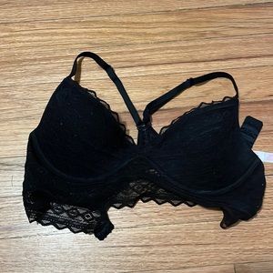 PINK Black Lace Bralette